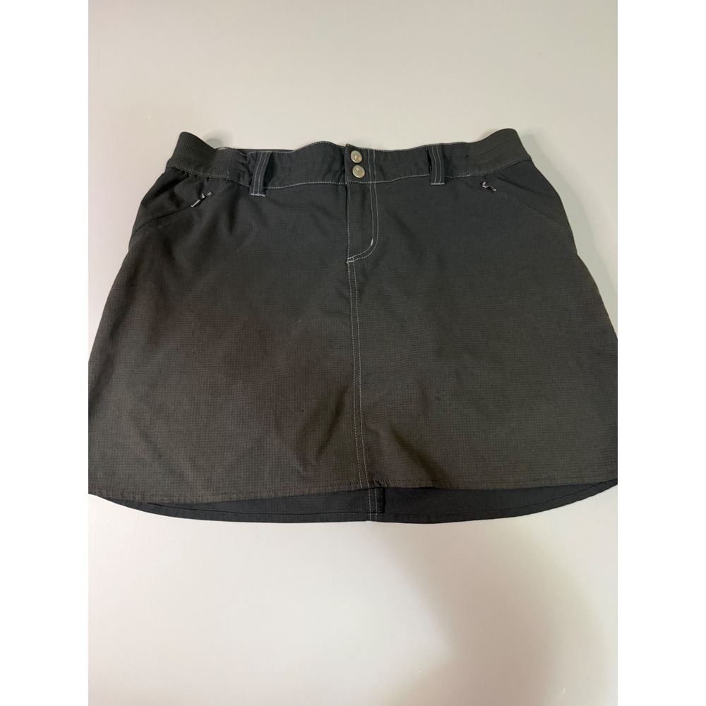 Kuhl Mova Skort Womens 6 Gray Hiking Activewear Built-in Shorts Zipper Pockets